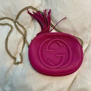 Gucci soho mini chain disco bag pink
